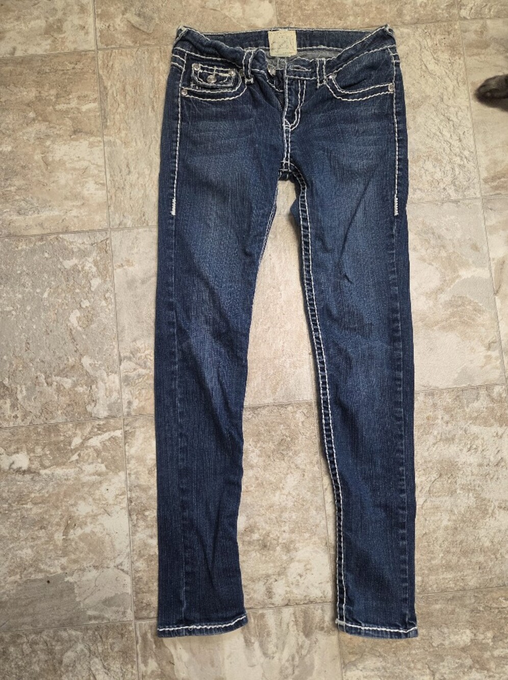 LA Idol Women Rhinestone Jeansskinny leg, Size 5